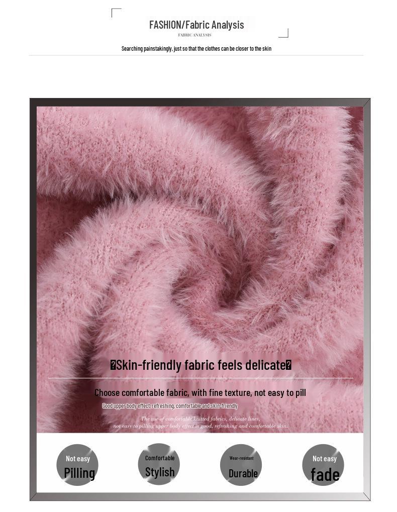 Women's Winter Half-High Neck Sweater for Middle-Aged and Elderly, Autumn/Winter Knitted Pullover