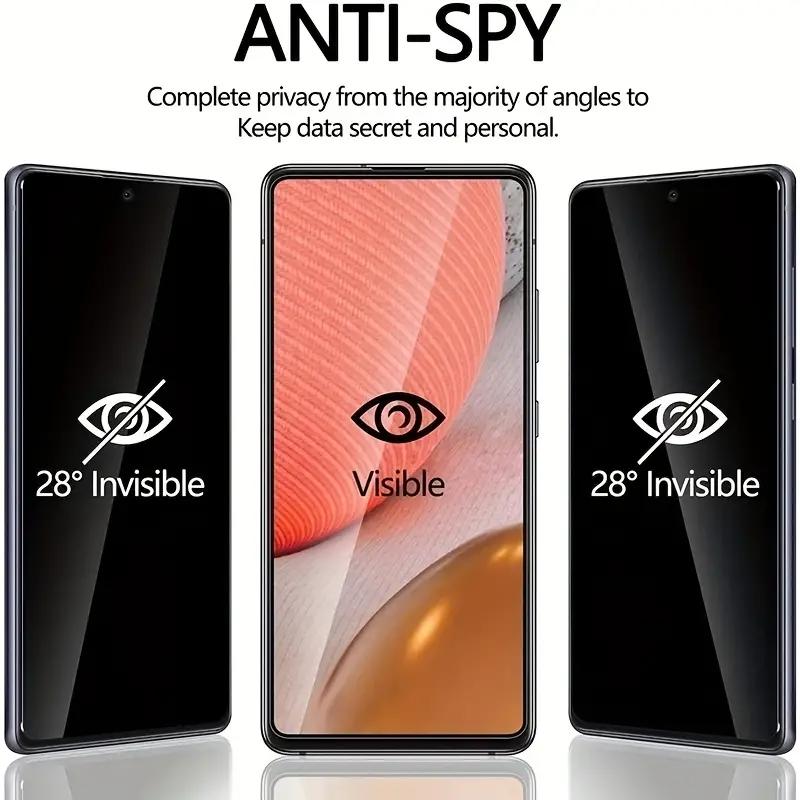 4 peças! Privacidade Filme Protetor de tela de vidro temperado para Realme XT X2 3 5 Pro Vidro anti-espião para Realme Q C3 C11 C15 C21 C31