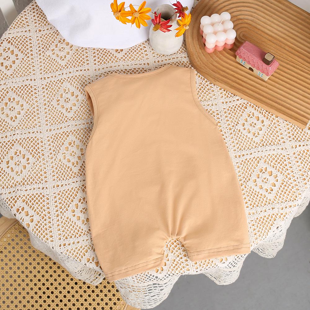 Super Cute Cartoon Newborn Summer Romper for Boys & Girls - Lightweight Wide Shoulder Onesie