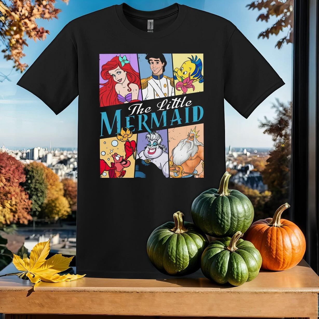 retro the little mermaid ariel T-Shirt Mens Womens Tees Top T Shirt Mens Womens Tees Top Men Women Unisex Tshirt SY718 M