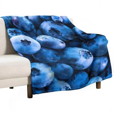 Blueberry Azure Throw Blanket Blankets and Throws Luxury Brand Quilt Soft Big Blankets For Sofas Hair Blankets