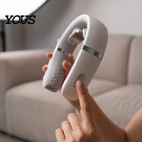 EMS Neck Massager Electric with Heat, 10 Modes & 16 Levels, Wearable Cervical Heat for Deep Tissue Pain Relief, Relaxer Office Home Travel Tension