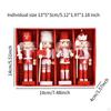 4 Pieces Nutcracker Puppet Statues Christmas Decorations Home Furnishing Crafts Artificial Ornaments