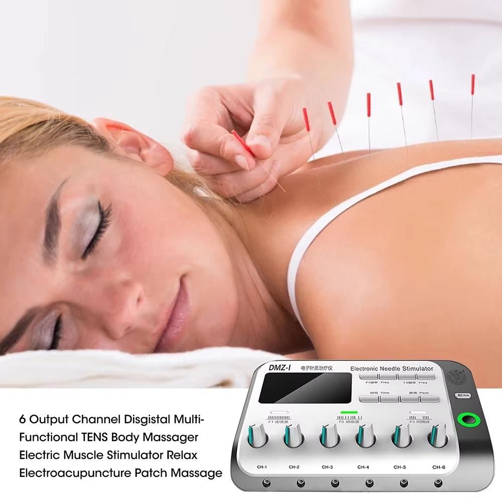 6 Output Electroacupuncture Muscle Stimulator TENS Neuromuscular Relaxation Massager Portable Multi-Mode Acupuncture and Moxibustion Device