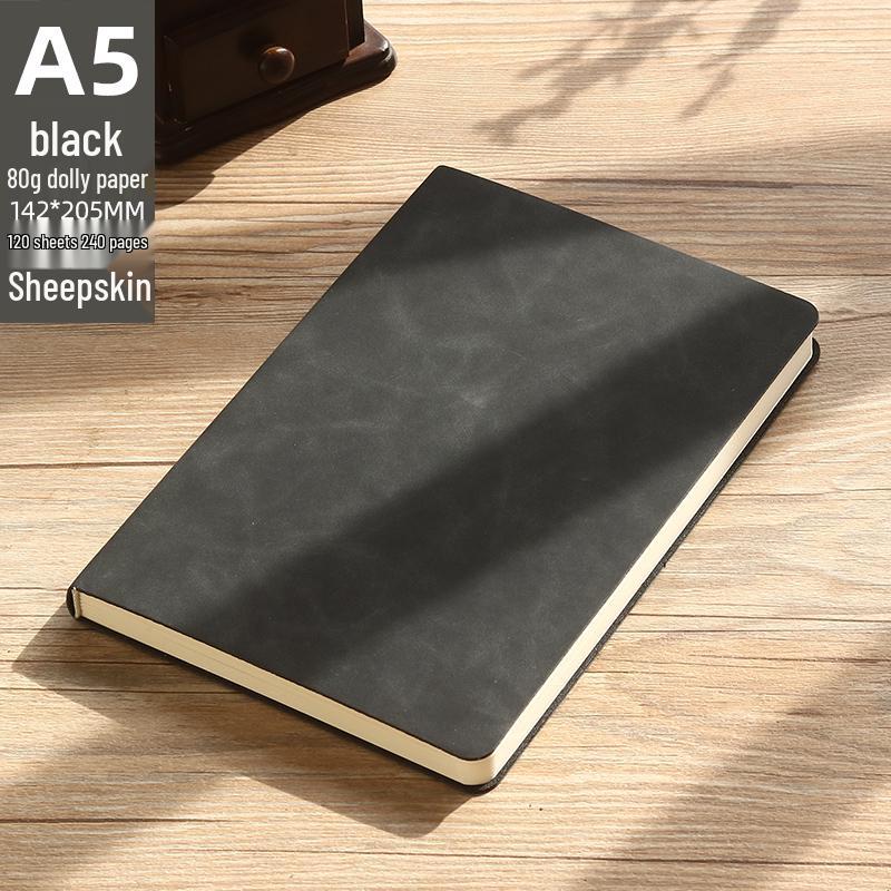 High-Quality A5 Leather Softcover Notebook for Students and Professionals
