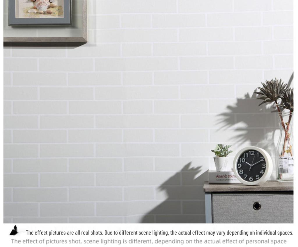Black Retro Brick Wallpaper: Self-Adhesive, Waterproof, Moisture-Proof, Antique Tile Wall Sticker