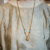 Handcrafted Retro Bamboo Necklace with Chinese Olive Core Pendant