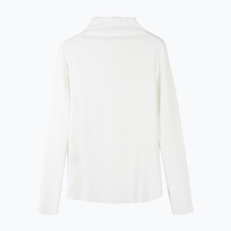 Semi-turtleneck bottoming shirt women s inner black German velvet 2026 spring, autumn and winter velvet long-sleeved T-shirt foreign style women s top S