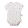 MIKI HOUSE Short Sleeve Baby Made In for Boys and Baby Size 70cm Undershirt, All-Over Print, 100% Cotton, Japan, Girls, Newborns, Clothes, Pink,