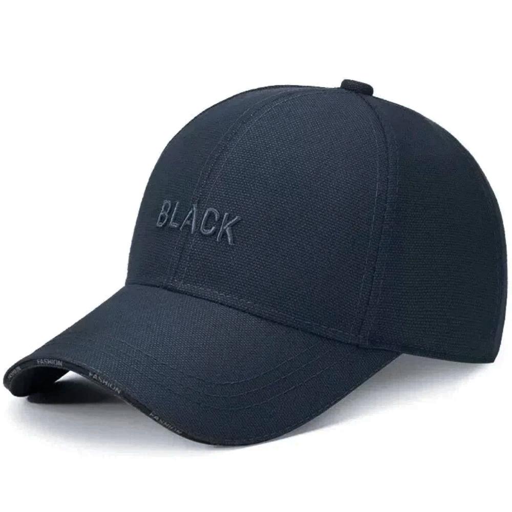 Unisex Summer Cap Classic BLACK Embroidered Baseball Cap For Men & Women Outdoor Sports Cap Daily Wear Hats