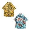 Sommer Herren Hawaiianische Freizeithemden Kurzarm Knopf Kokospalme Blumenmuster Strand Floral Mode Vintage Kleidung