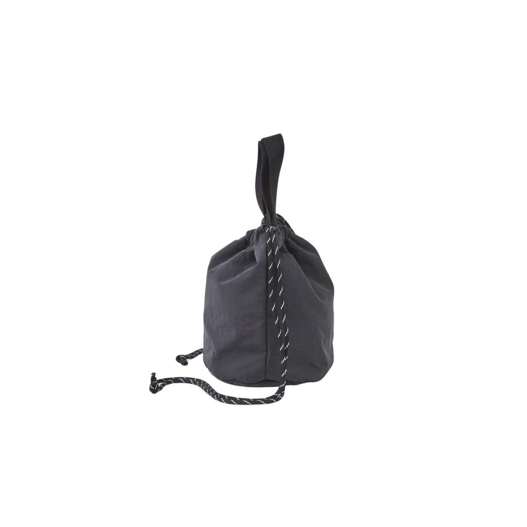 Zhicheng Hanbai Leichte, runde Schultertasche aus wasserabweisendem Material, dunkelgrau, B 20 x T 16 x H 22 cm (Griffhöhe 11,5 cm, maximale Länge