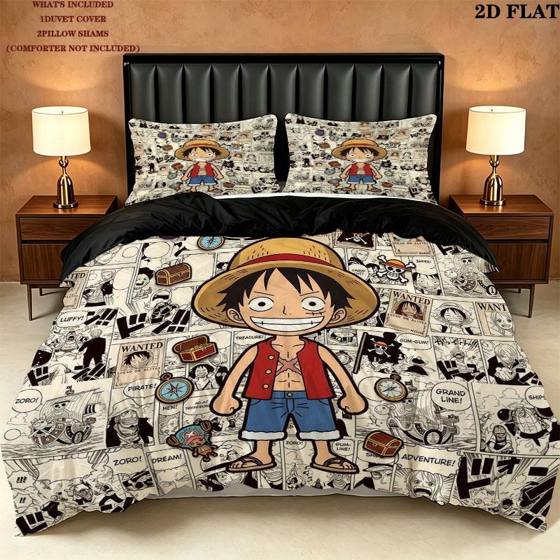 Juego de Colcha con Estampado de Una Pieza Funda de Colcha Funda de Almohada Regalo de Cumpleaños para el Hogar(1 * funda nórdica + 2 * fundas de almohada, sin núcleo)