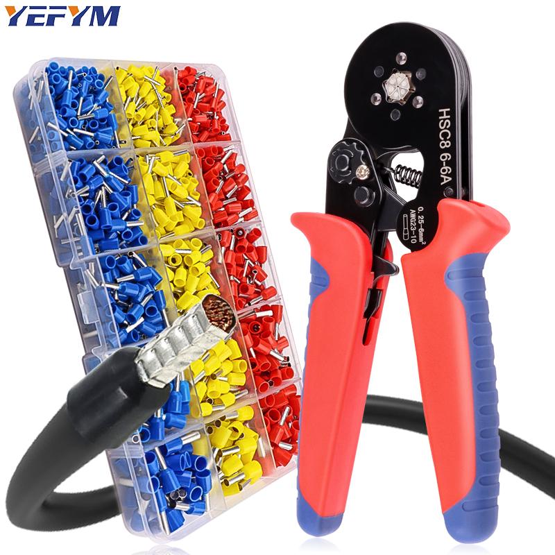 Upgraded HSC8 6-6AR Electrician Crimping Pliers Set Tubular Terminal Cold Crimping with Needle Clamp Customizable