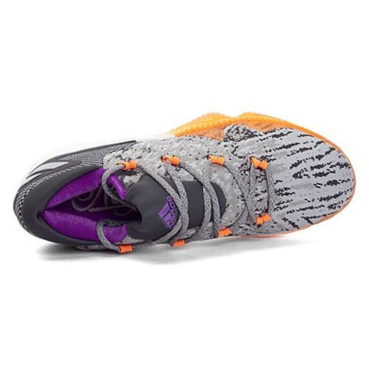 Adidas Crazylight Boost 2016 Comfortable Non-Slip Lightweight Low-Top Basketball Shoes Men Sneakers Grey Orange BB8384