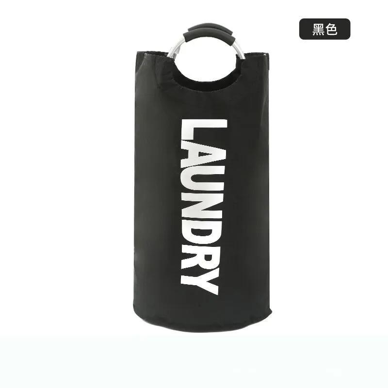 

Large Oxford Fabric Laundry Bag, Foldable Dirty Clothes Basket with Sponge Handles, Multifunctional Toy Storage Organizer чёрный