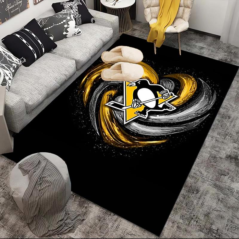 Penguins Heart Logo Art Area Rug Suitable for Indoor And Outdoor,Carpets for Kitchens, Homes, Offices, Living Rooms,Home Decor,Christmas Gift