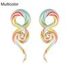 1 Par Unisex Calibres para Oreja de Caracol Retorcido de Vidrio Colgantes Tapones Dilatadores Expansores