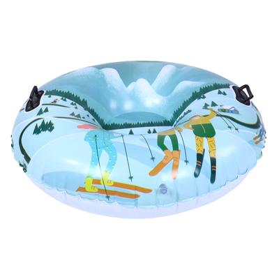 41.3 Inch Snow Tube PVC Cold Proof Thickened Inflatable Snow Sled Ski Ring Winter Toy with Handles for Outdoor Sledding