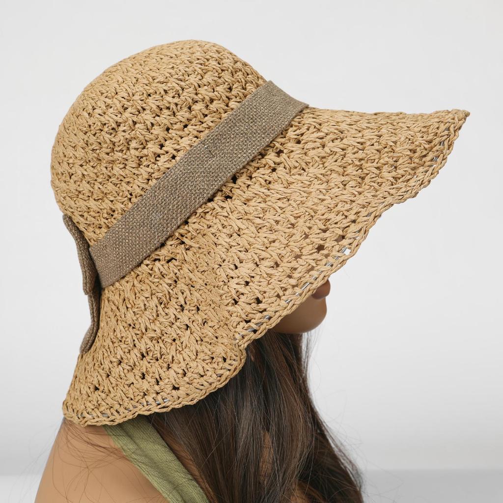 ALAN EATON Hat wigs Cap Brown Color Hair Extension Connect Summer Straw Hat for Women Heat Resistant Fiber Breathable Hat