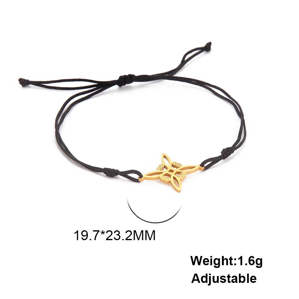 Wicca Stainless Steel Celtics Knot Bracelet for Men Women Silver Irish Witch Jewelry Geometric Knot Bracelets