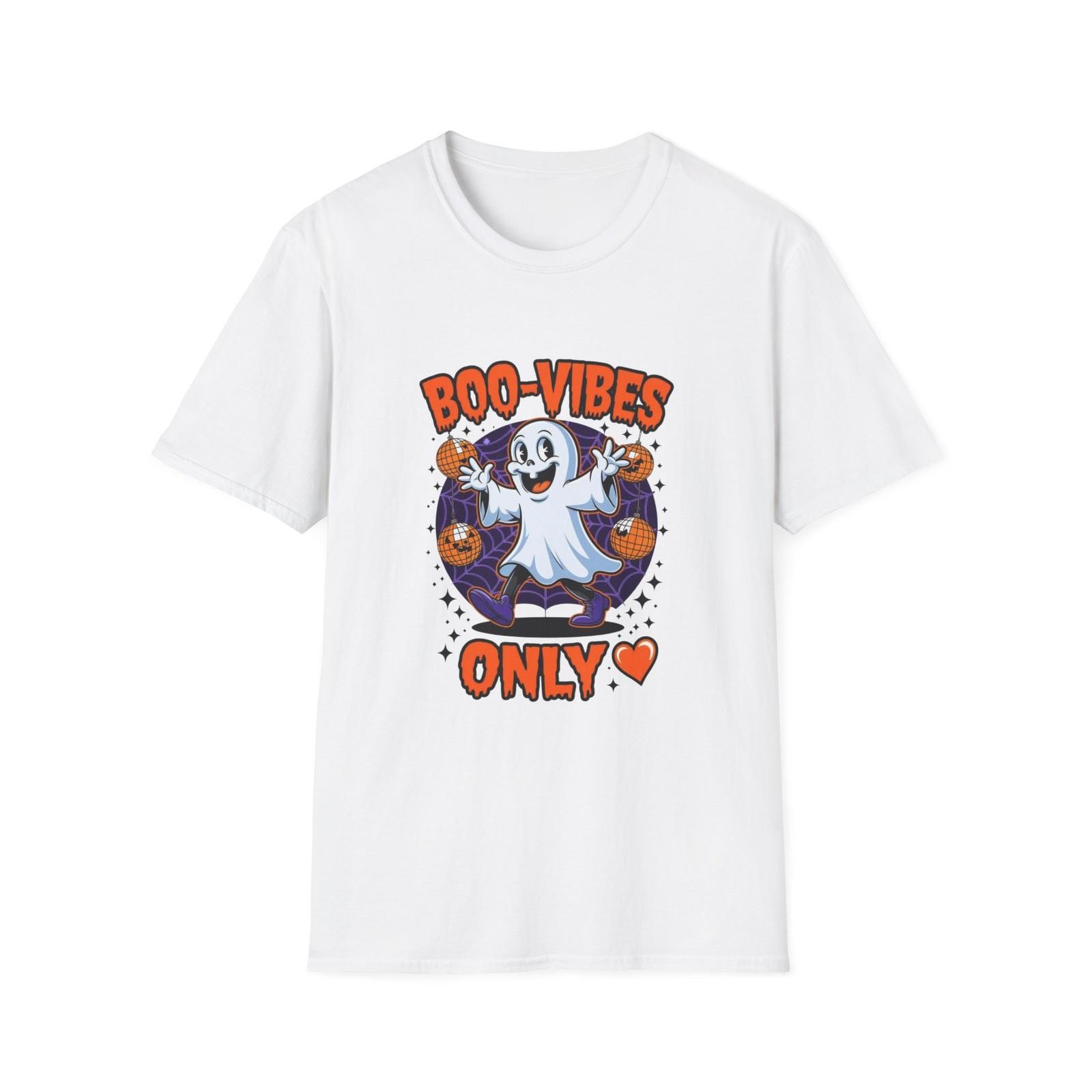 Boo-Vibes Only Halloween T-Shirt, Spooky Shirt, Ghost Tee, Fall Fashion, [...] S разноцветный