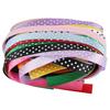 18PCs Printed Ribbon Single Sided Dot DIY Accessory Wedding Supplies Polyester 10mm