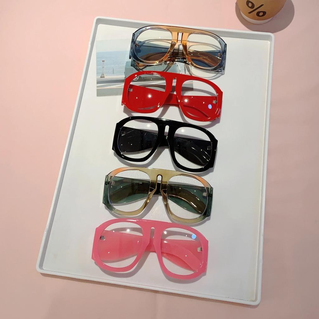 Oversized Round Glasses Women New Blue Light Blocking Eyewear Ins Trendy Brand Design Non-prescription Eyeglasses