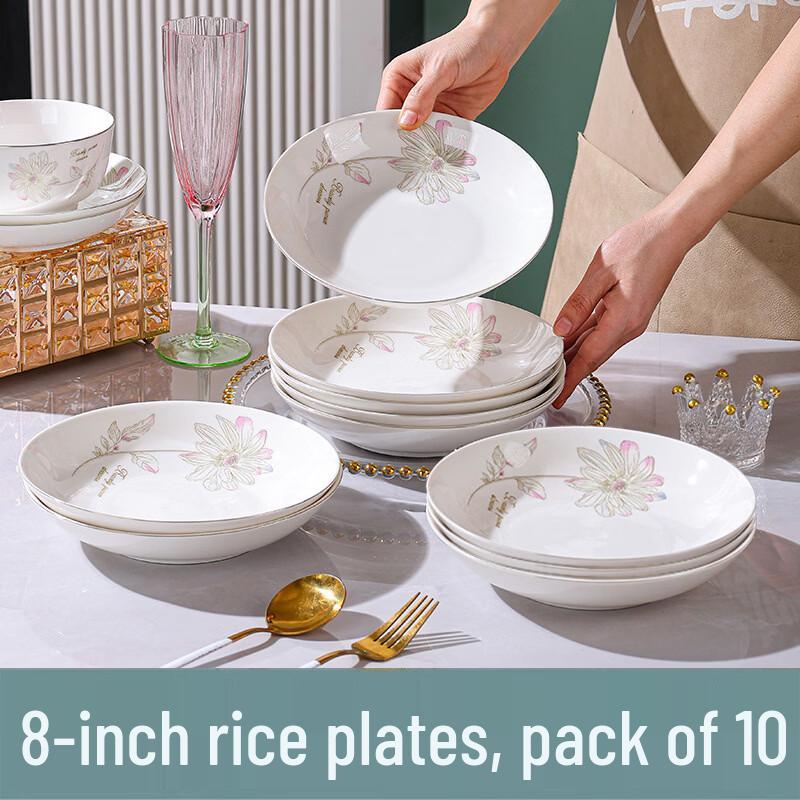 OIMG Spring Blossoms 8-inch Ceramic Salad Plate