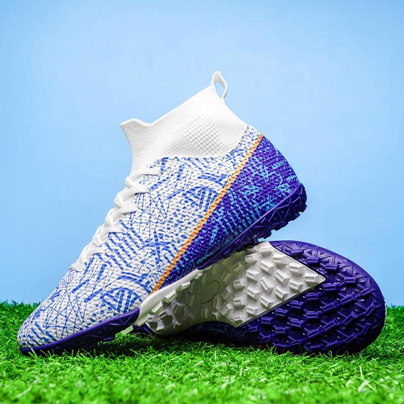 Hot-selling Football Shoes Men's High-top Long Broken Nails Student Children Boys Professional Training Football Shoes