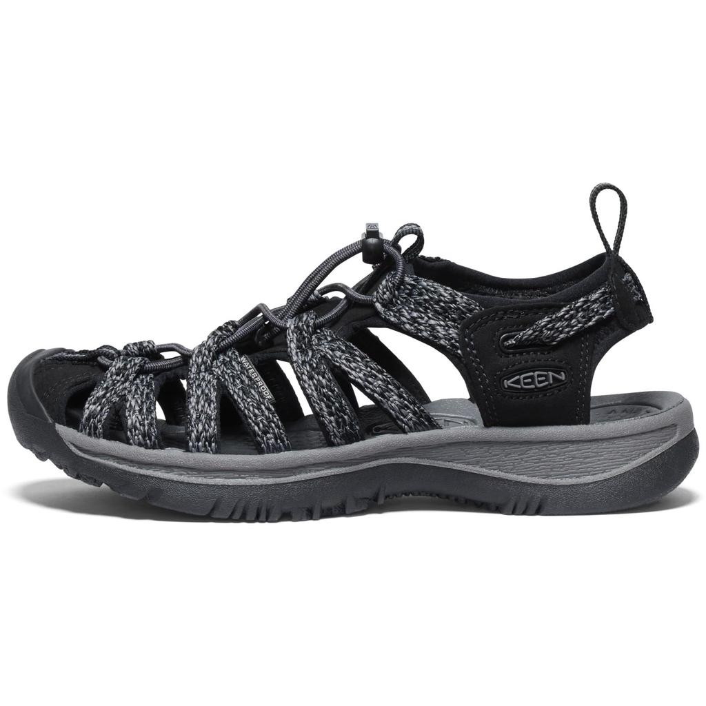 KEEN WHISPER Sandalen für cm Damen, SCHWARZ/STAHLGRAU, 25.0