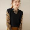 Women's Cashmere V-Neck Sleeveless Vest & Shawl Knit Sweater - Autumn/Winter Collection