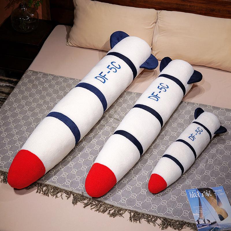 Plush Soft Missile Toy Decorative Pillow Office Desk Bedside Support Cushion