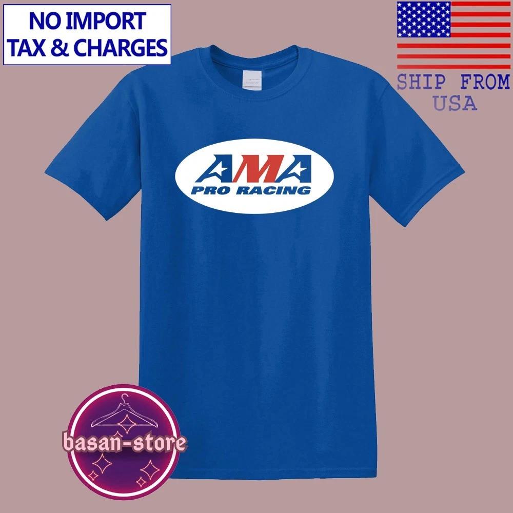 Мужская синяя футболка AMA Pro Racing Топ унисекс 4XL