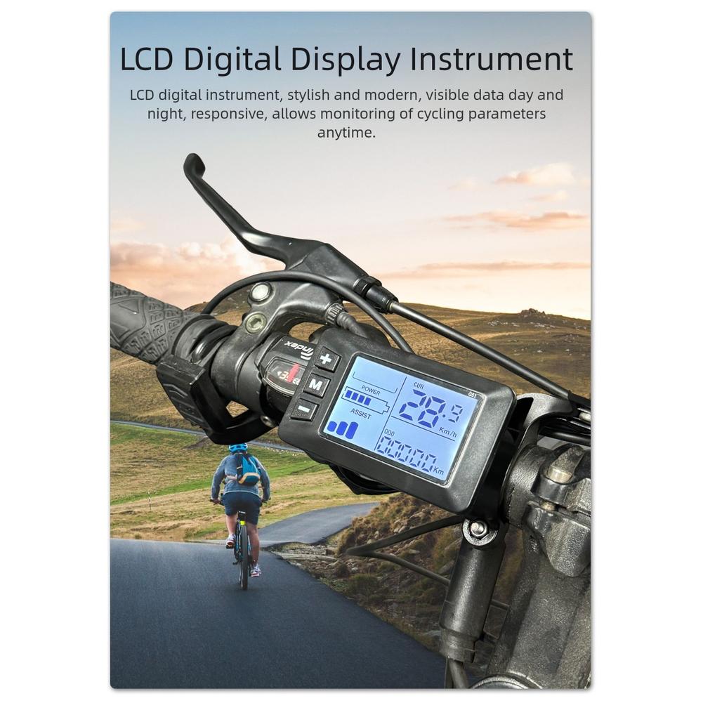 Electric Bike Speedometer LCD Display Speedometer Waterproof Speedometer