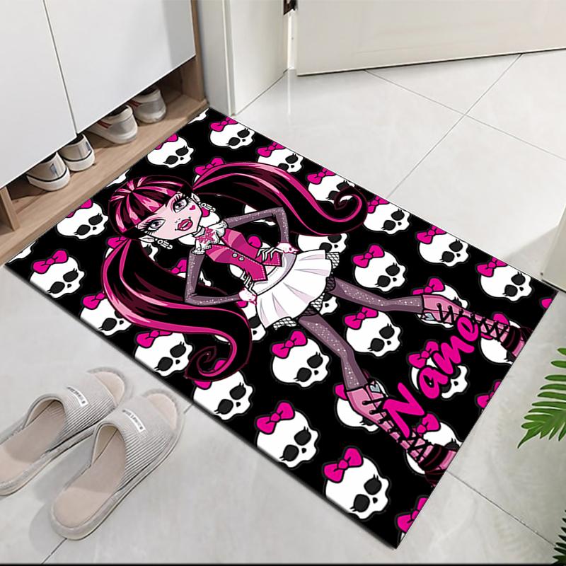 Custom Name Monster High Printed Carpet, for Office Chair Living Room Bedroom Kitchen Room Decor Gifts.