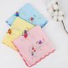 12Pcs 28x28cm Women's Printed Handkerchiefs Sweat Absorbent Thin Sweat Towel  Kitchen Tools