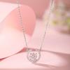Pink Diamond Horseshoe S925 Sterling Silver Clavicle Pendant - Elegant, High-End Necklace for Simple, Luxurious Style