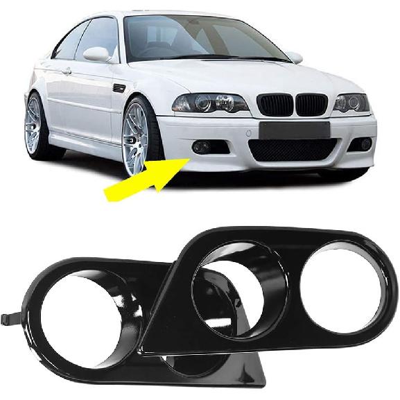 2 Stück Nebelscheinwerferabdeckung für E46 M3 2001-2006 Frontstoßstange Zubehör Doppel-Loch Nebelscheinwerferblenden 4-Türer Limousine