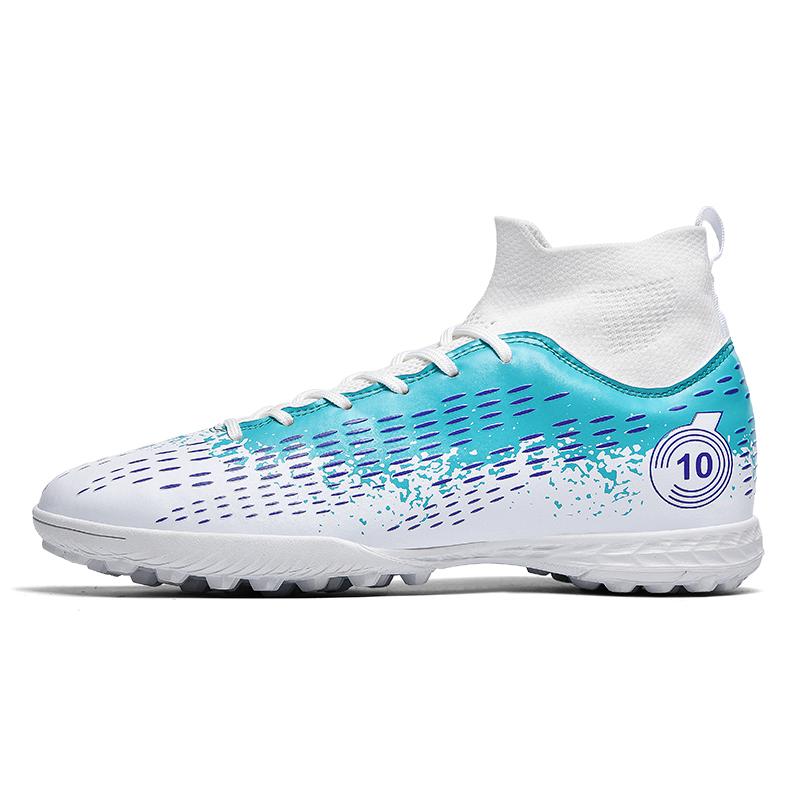 Pro Society Football Boot Men Field Training TF/FG Soccer Shoes Jigh-top Turf Non-slip Childrens Football Shoes for Kids