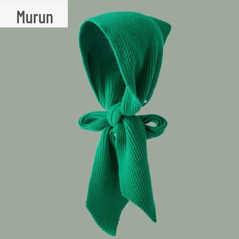 Women's Versatile Knitted Scarf-Hat Combo: Warm, Windproof Wool Shawl for Autumn and Winter