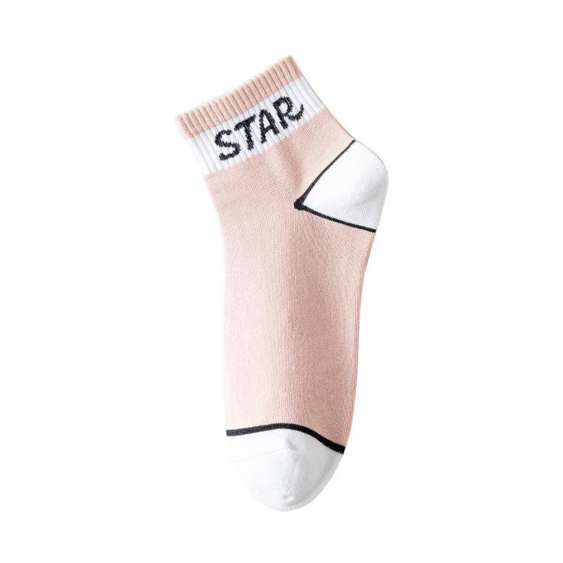 Female Autumn Sports Color Anti Odor 5A Anti Bacterial Tube Socks
