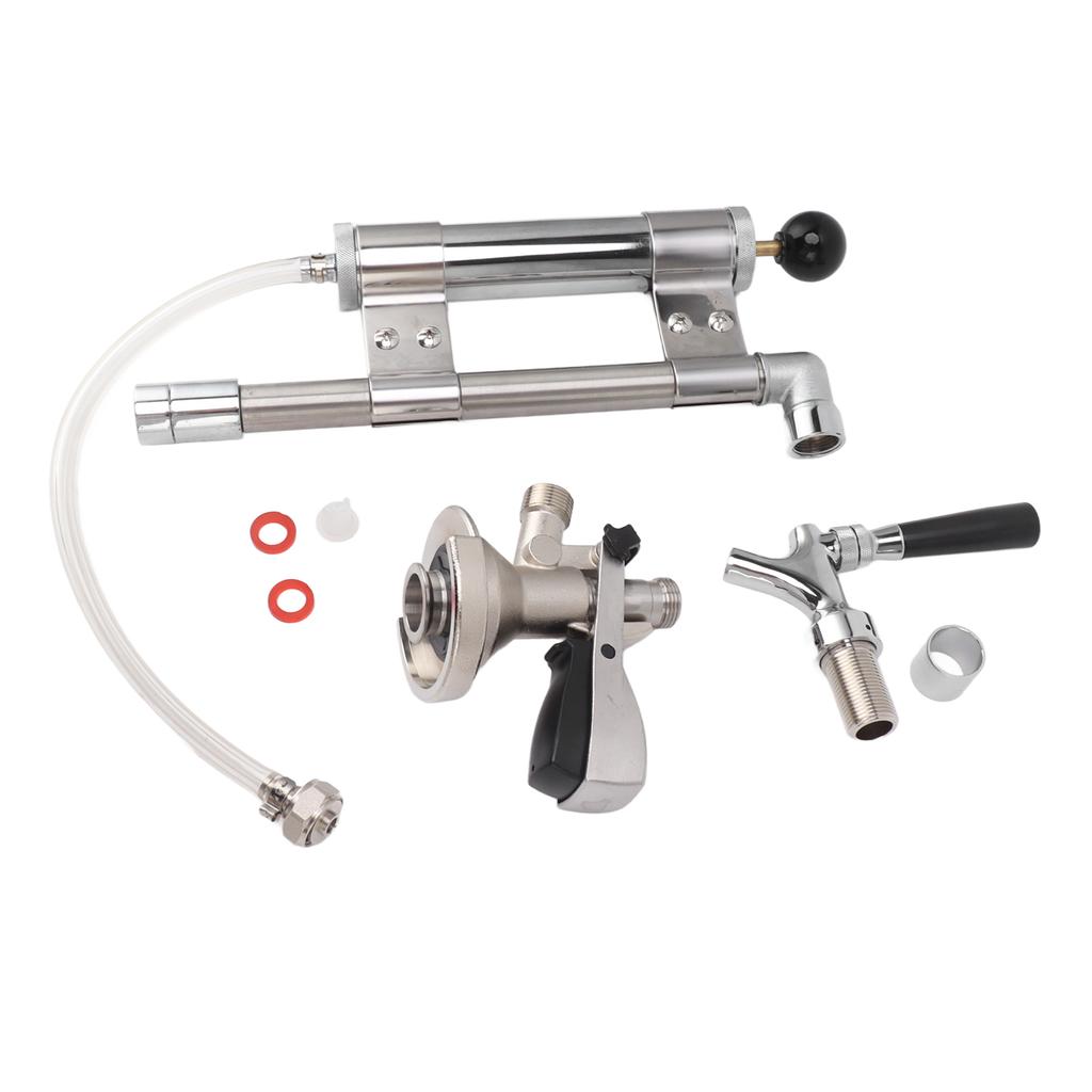 8in Beer Hand Pump Stainless Steel Type A Beer Pump for Indoor Outdoor Picnic Party Camping