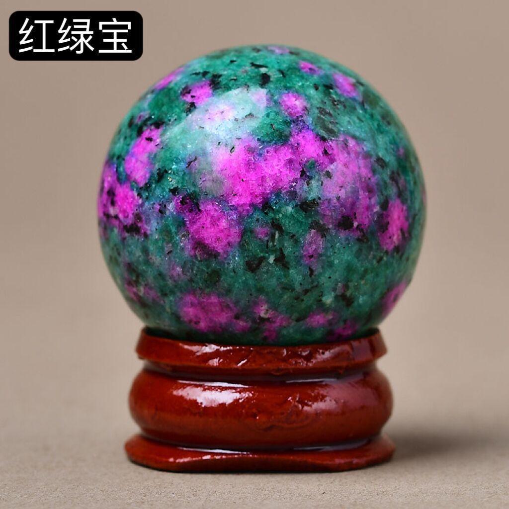 Natural pink crystal, tiger eye stone, aventurine, obsidian crystal ball, mini ball ornament, home decoration item