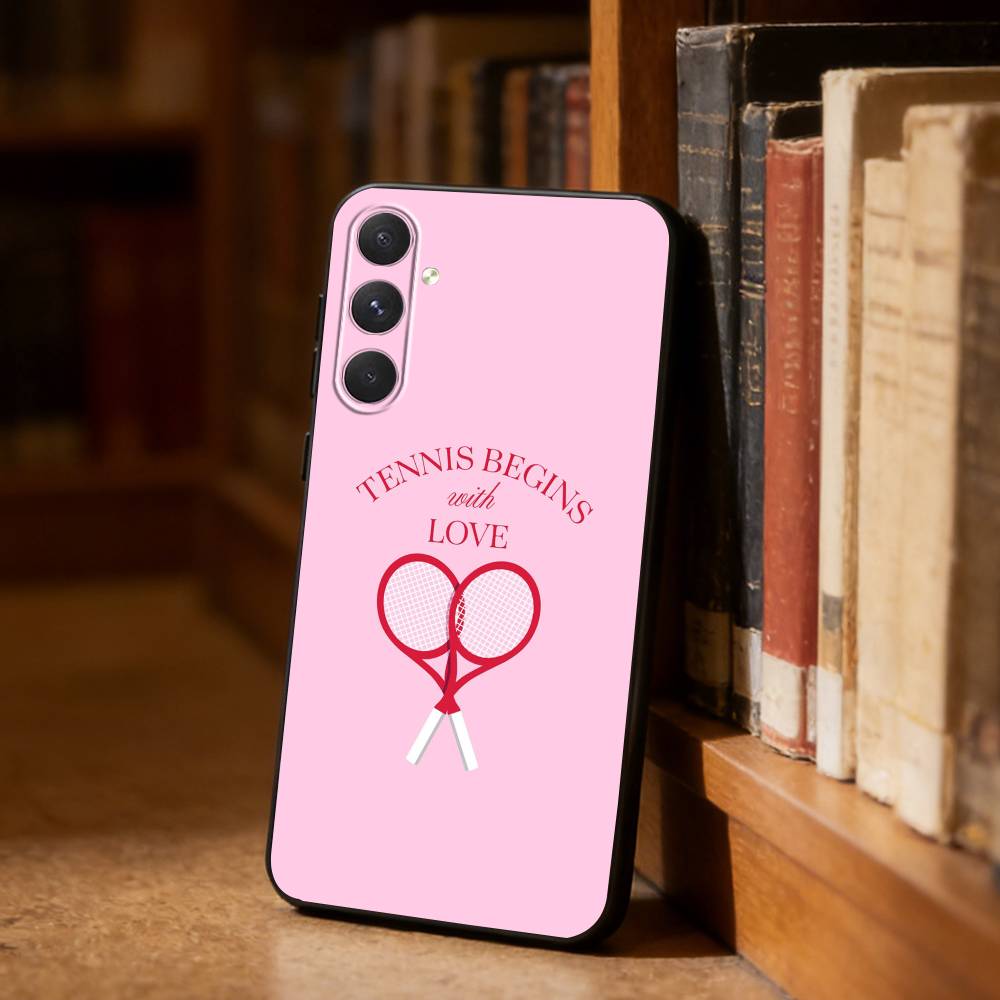 Tennis  Phone Case For Samsung S26,S25,S24,S23,S22,S21,Plus,Fe,Lite,Others Black Cover