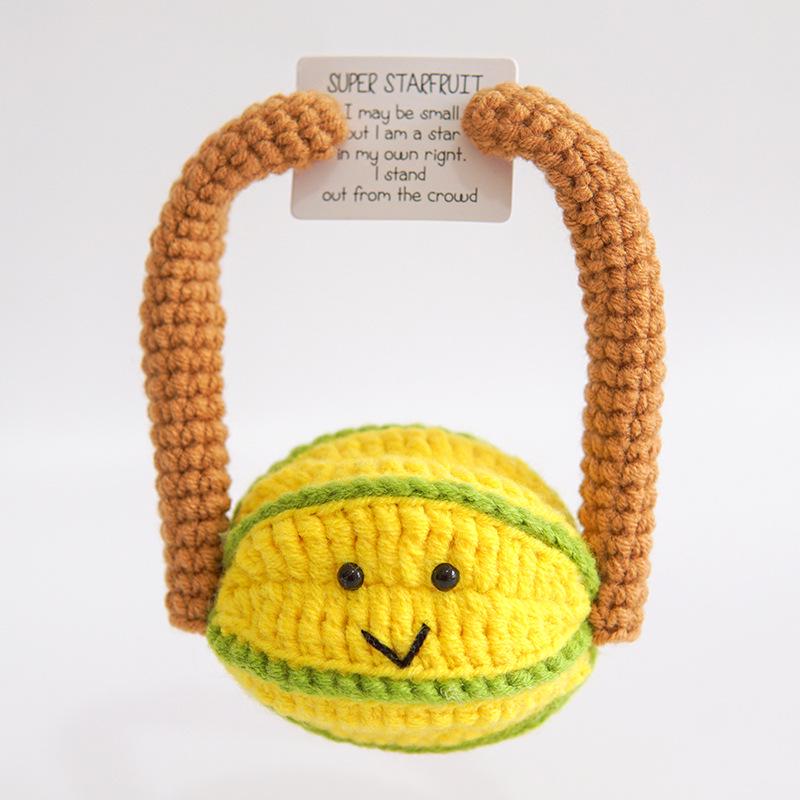 Cross-border Positive Energy Potato Crochet Doll: Humorous Yarn-Knitted Bonsai Ornament and Gift Card