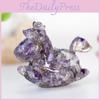Resin Crystal Horses Desk Decor With Rotatable Animal Figurine For Gift Giving And Home Office