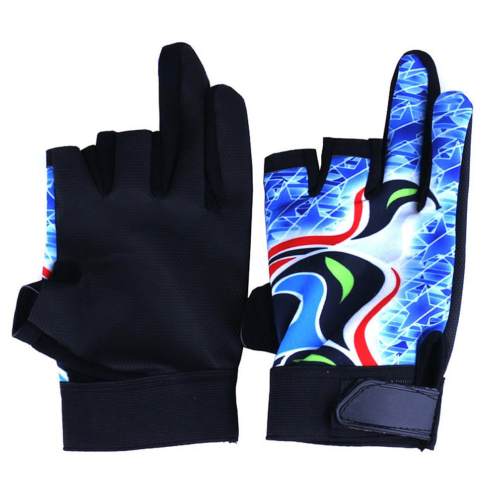 Stylish Sunscreen Gloves with 3 Half Finger & 2 Full Finger for Cycling Fishing Sports Gift