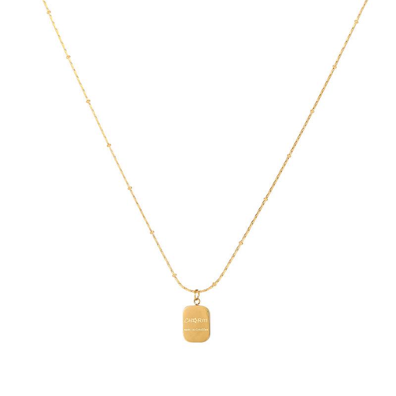 French Gold High-End Pendant Necklace: Light Luxury Clavicle Chain for Women and Girls