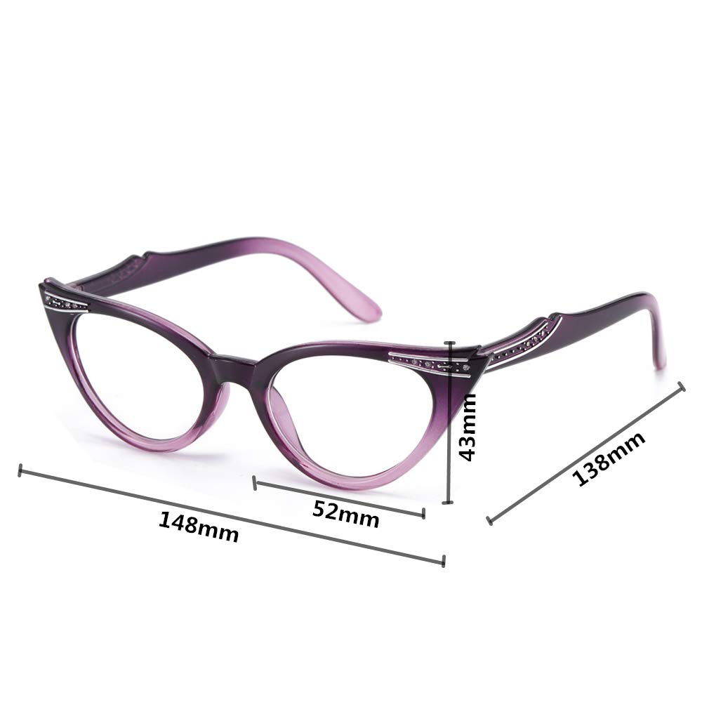 Yellowrock Stylish Senior Glasses for Women Makes You Look 5 Years to [Yellowrock] Four-Color Set - Younger! Prescription +1.0 +3.5 (qs515, +3.5,